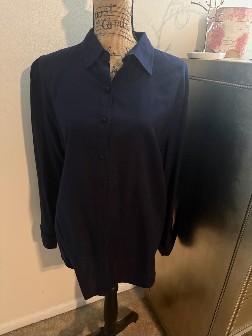 Ralph Lauren Navy Long-Sleeve Button-Down Shirt